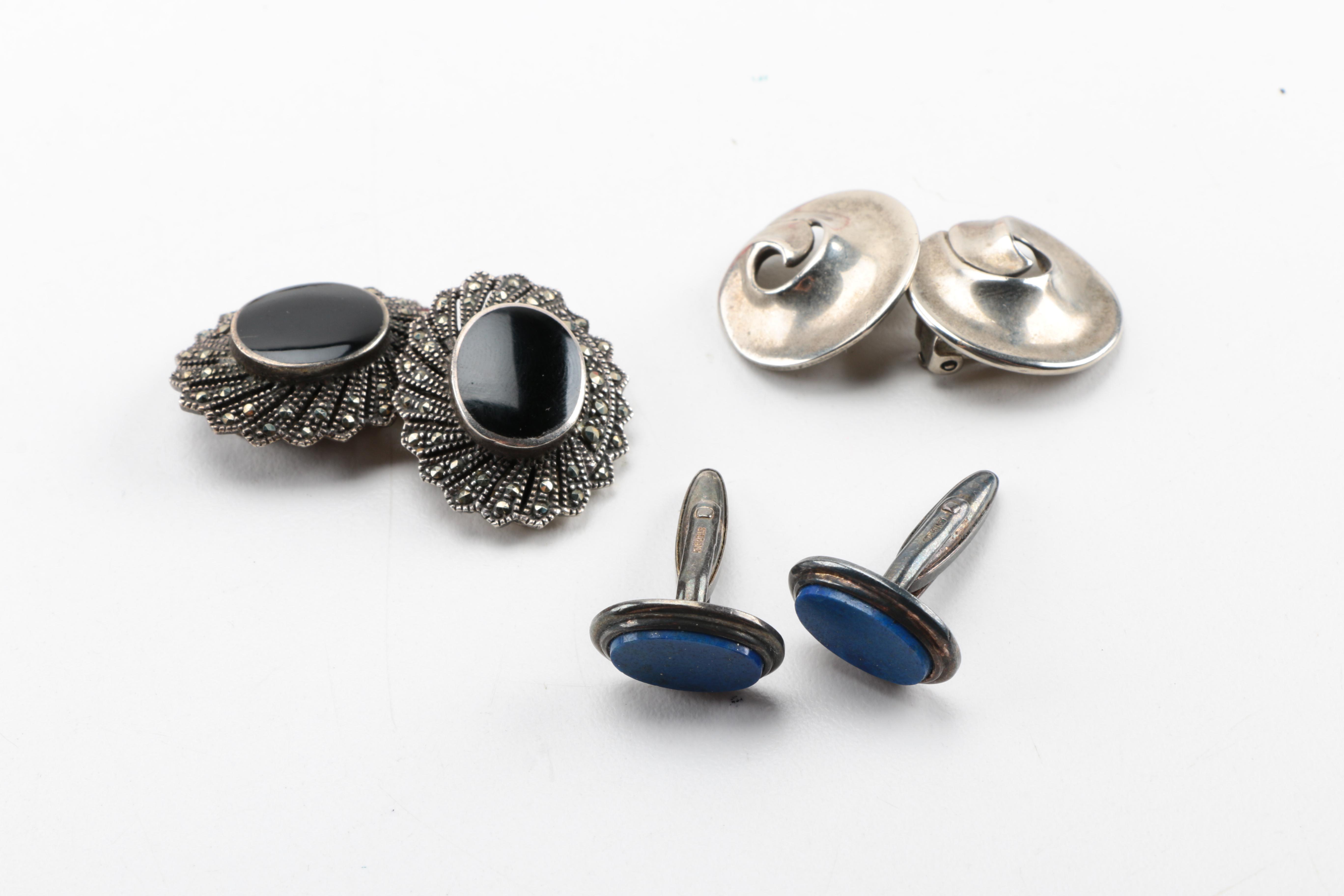 Sterling Silver Jewelry Including a Coral Necklace