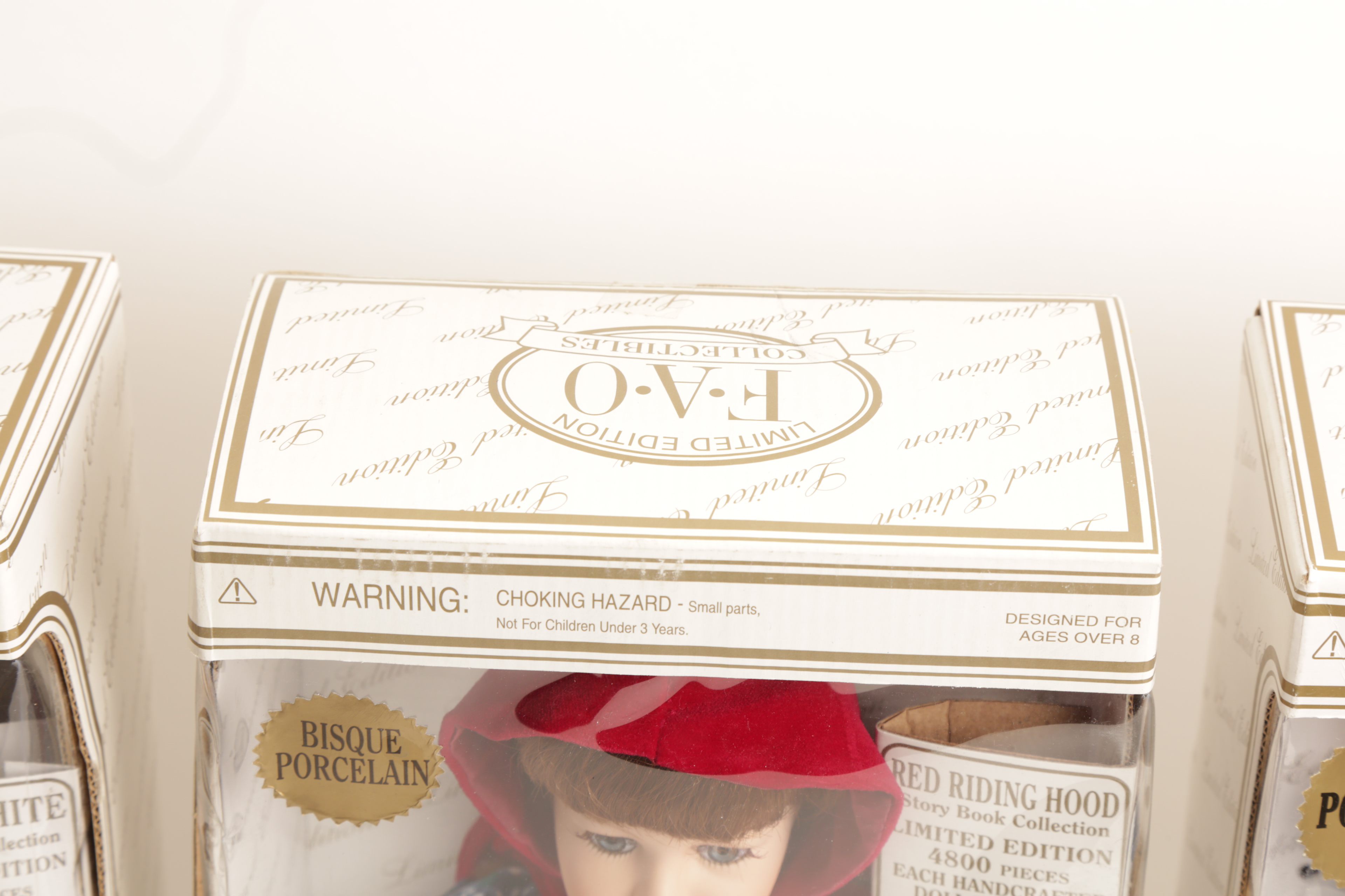 Snow White, Red Riding Hood, and Sleeping Beauty Limited Edition Dolls by FAO Schwartz