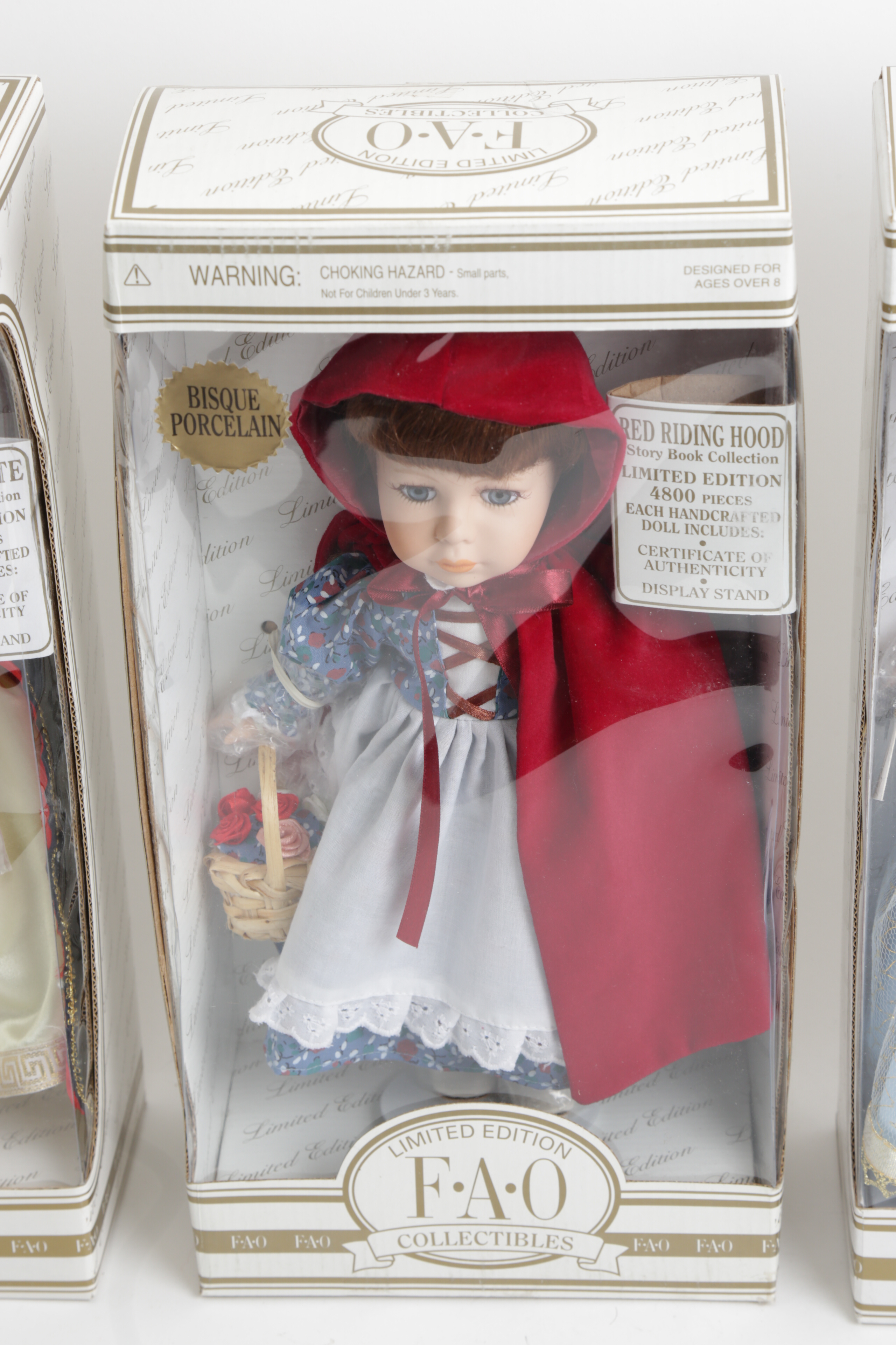 Snow White, Red Riding Hood, and Sleeping Beauty Limited Edition Dolls by FAO Schwartz