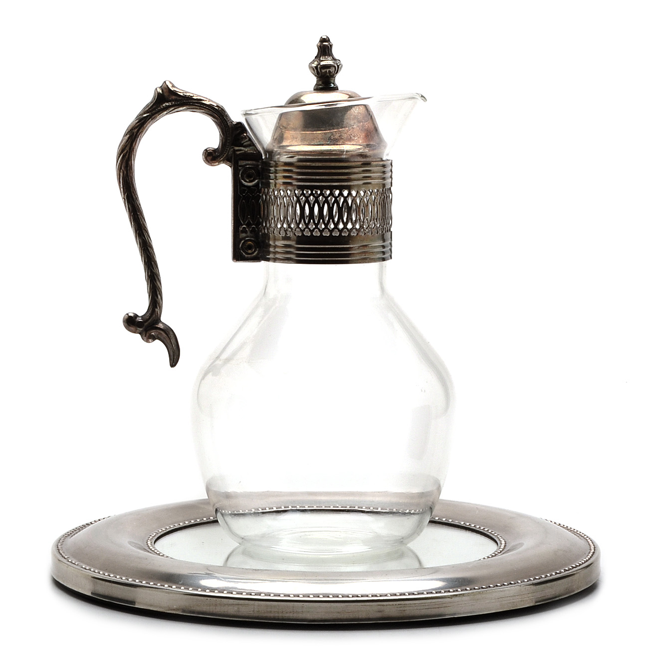 Silver-plate Mirror and Carafe