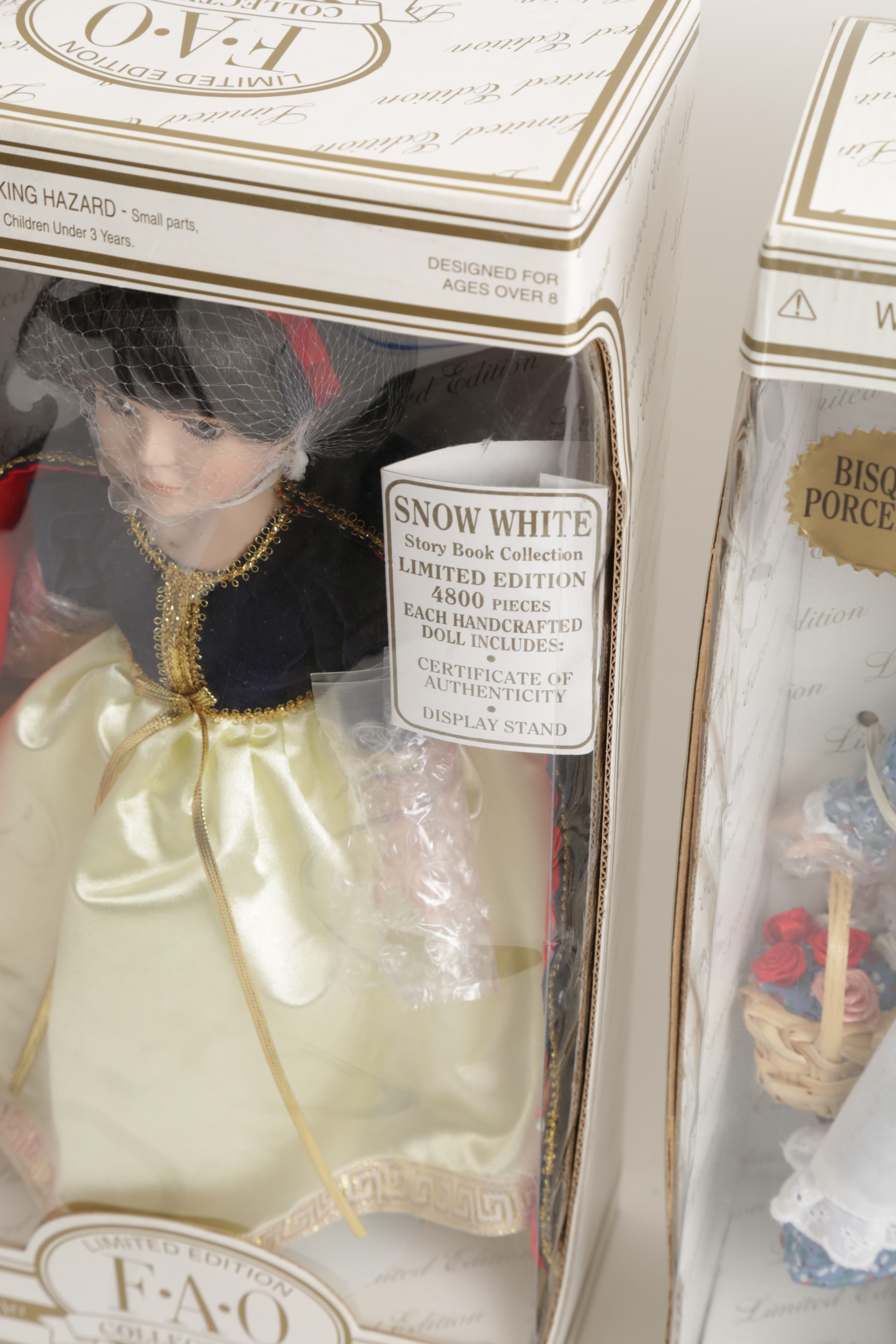 Snow White, Red Riding Hood, and Sleeping Beauty Limited Edition Dolls by FAO Schwartz