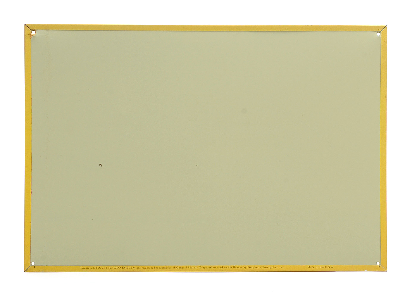 1967 Pontiac GTO Reproduction Tin Advertising Sign