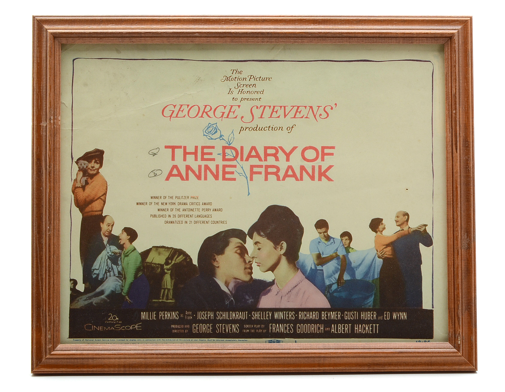 Framed Theater Lobby Card Diary of Anne Frank and More