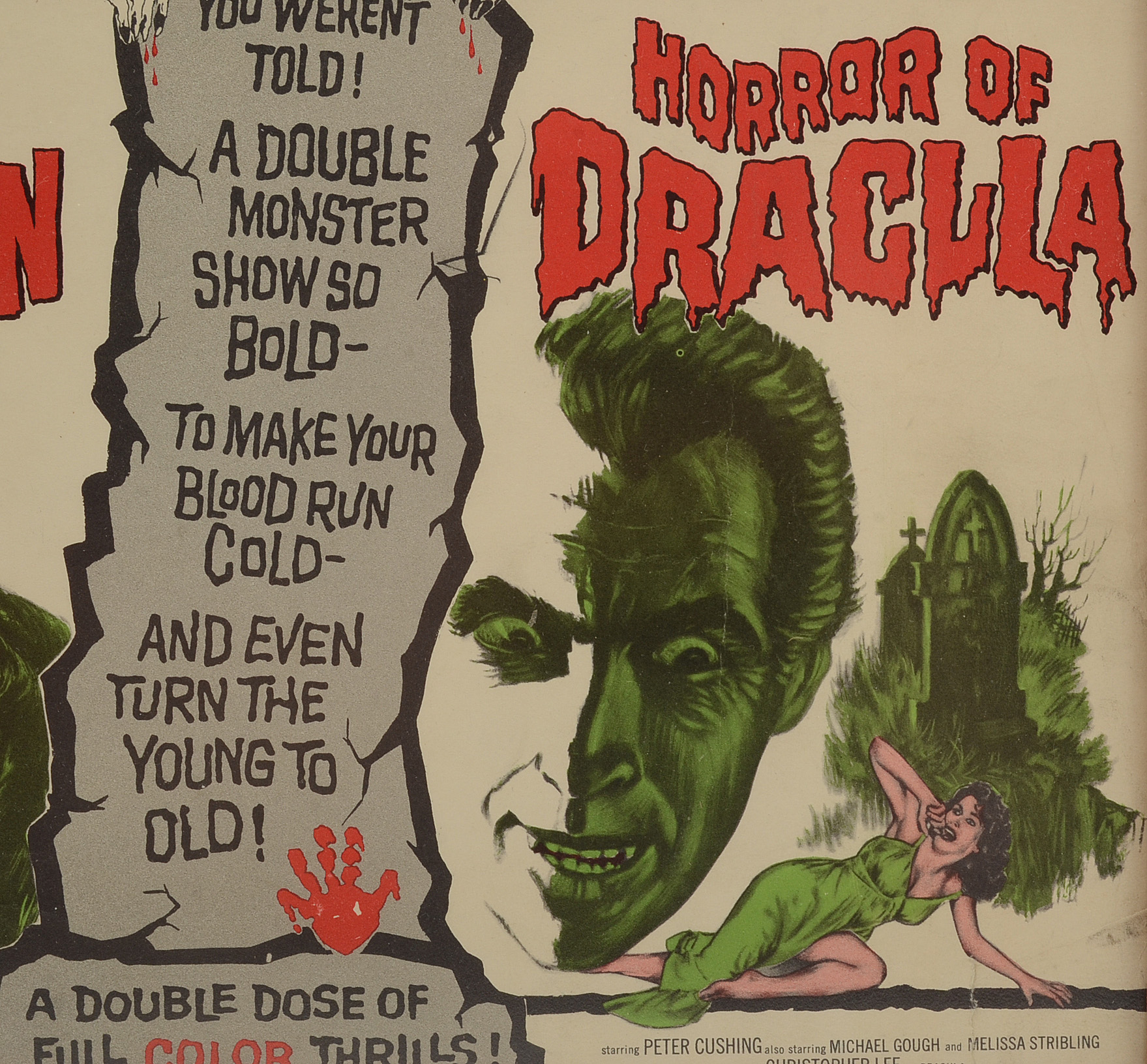 Framed Theater Lobby Card Frankenstein Dracula Double Feature