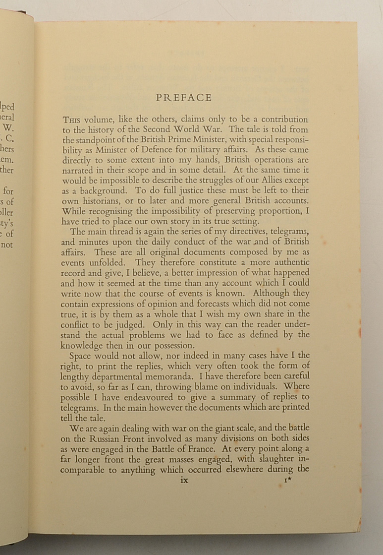 First Edition Winston Churchill "The Second World War"