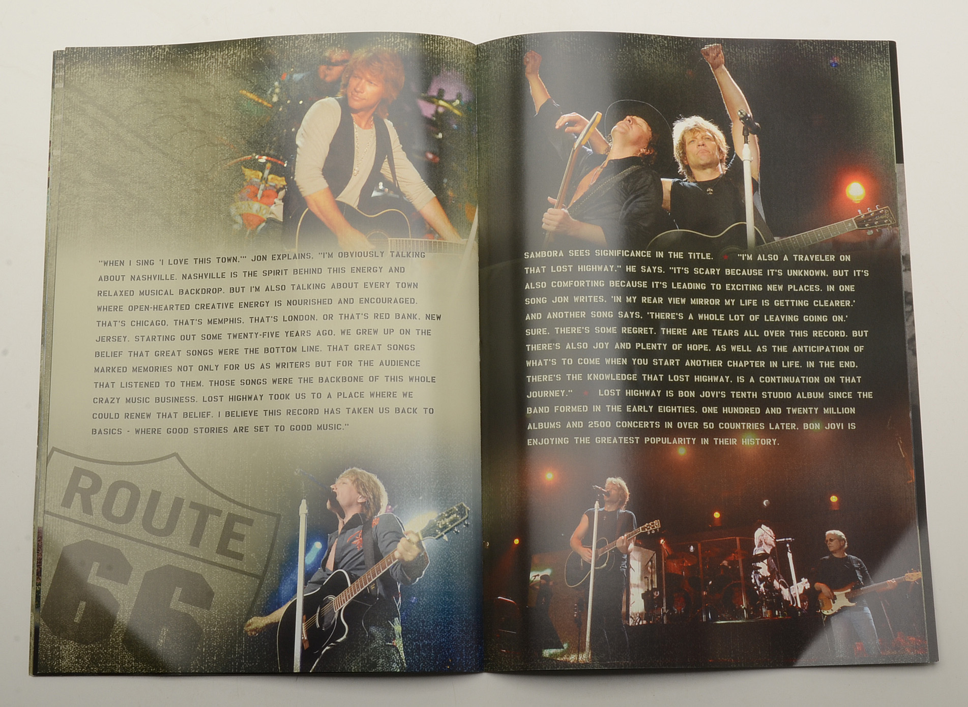 2007-2008 Bon Jovi Signed "Lost Highway" Concert Tour Book