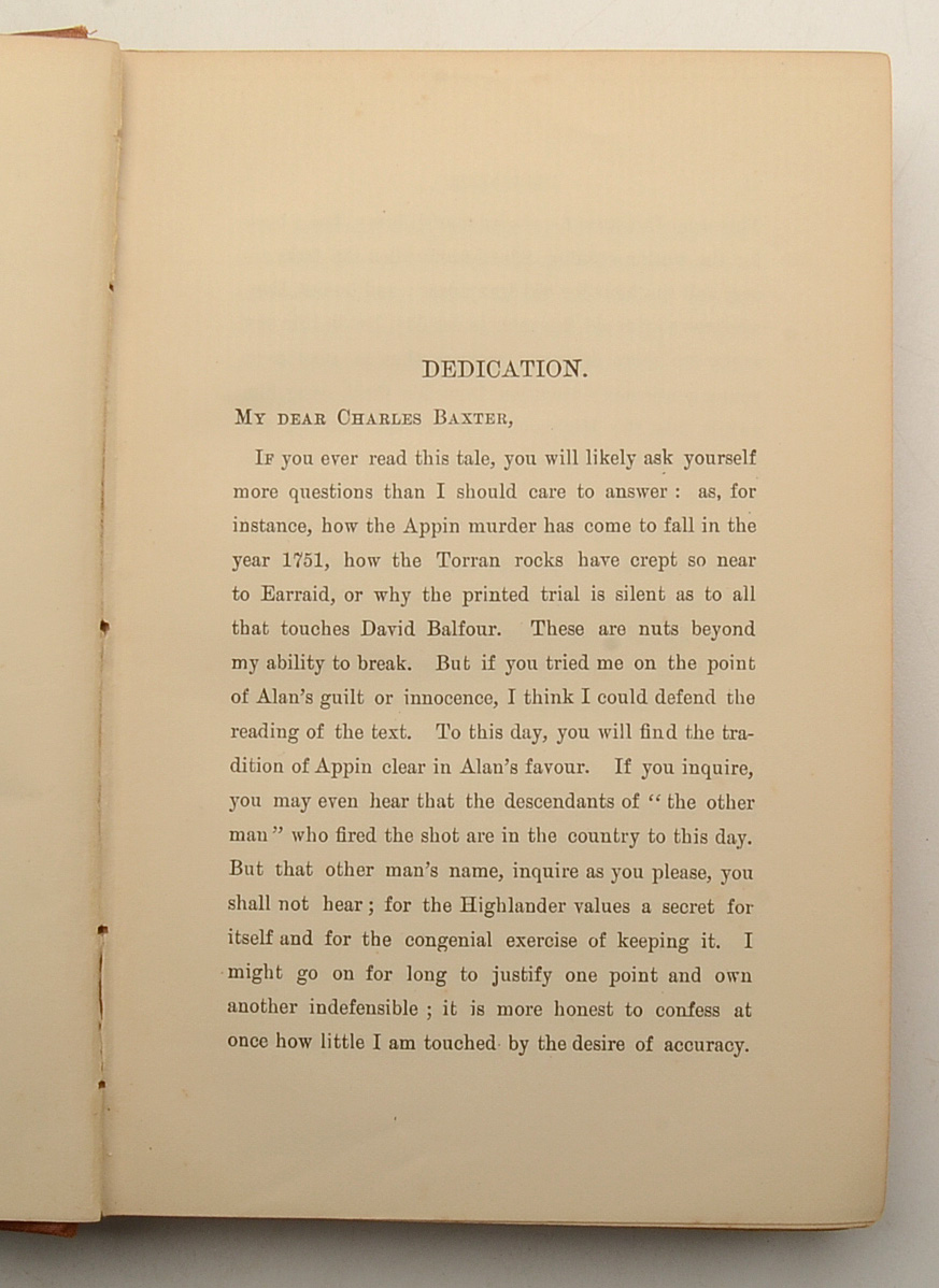 1893 First Illustrated Edition "Kidnapped" by R.L. Stevenson
