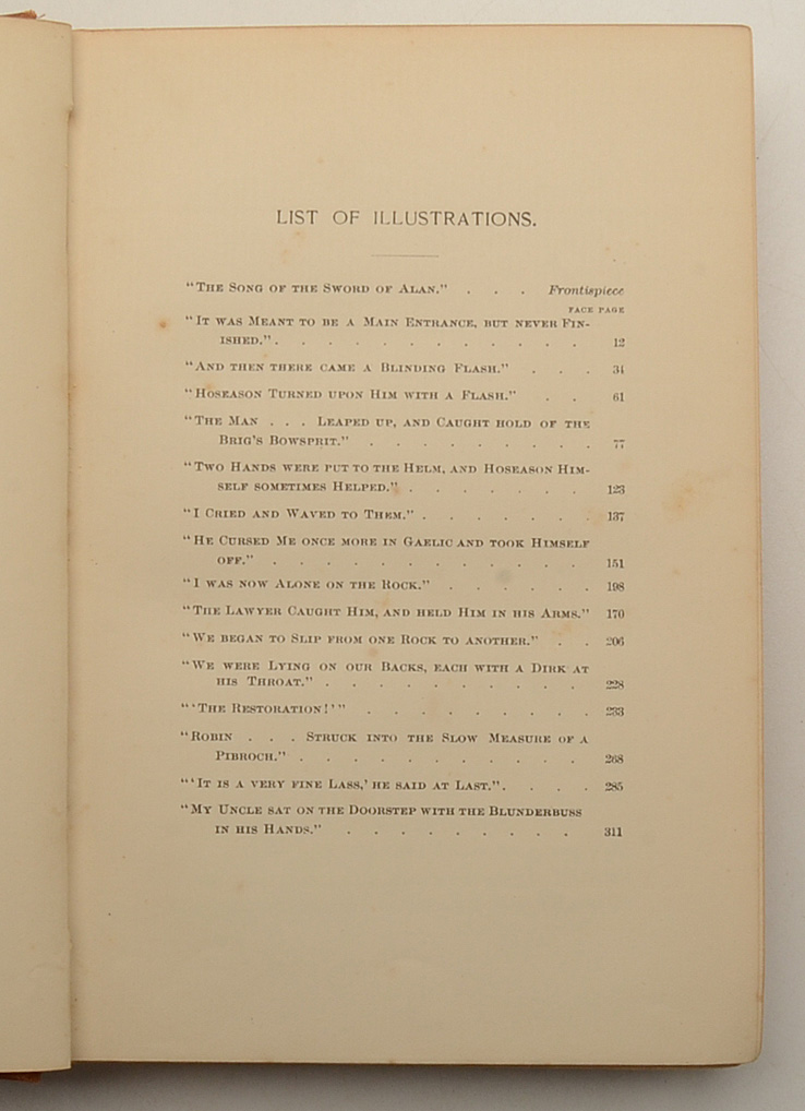 1893 First Illustrated Edition "Kidnapped" by R.L. Stevenson