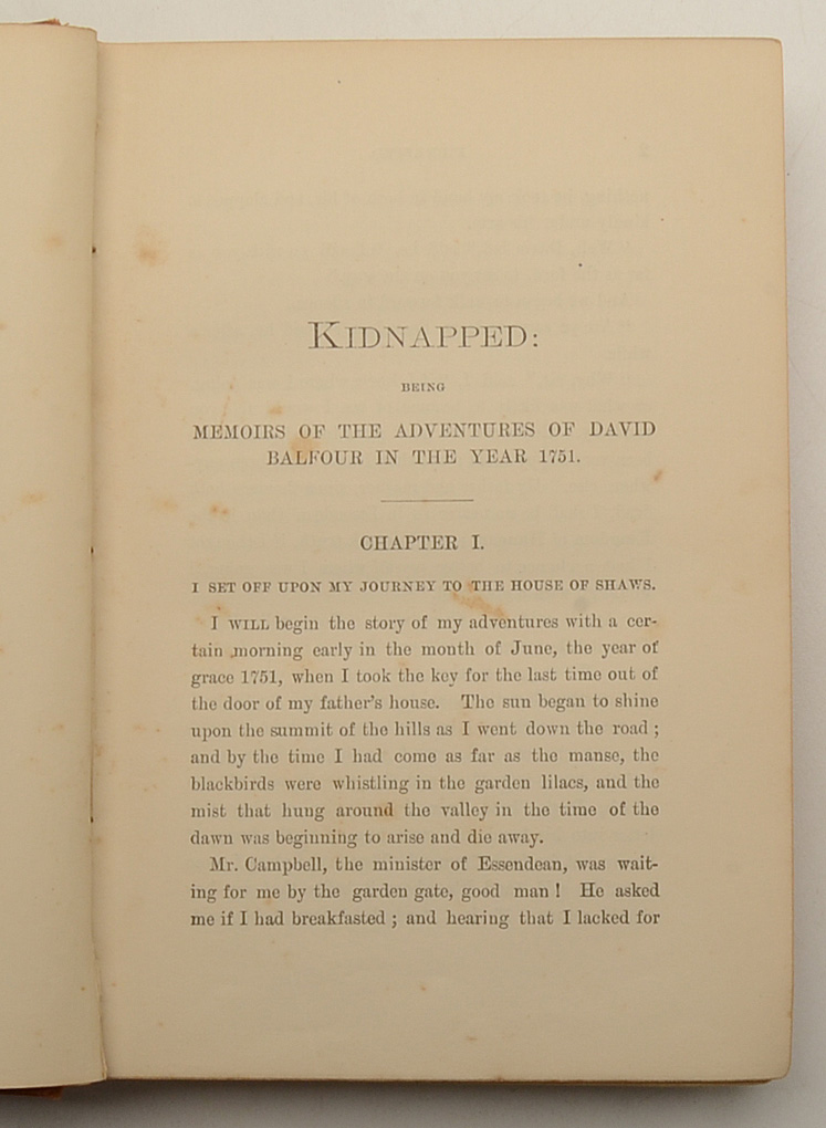 1893 First Illustrated Edition "Kidnapped" by R.L. Stevenson