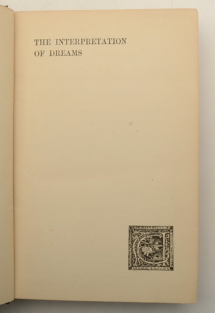 Fourth Edition "The Interpretation of Dreams" by Sigmund Freud