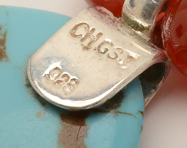 Sterling, Carnelian, Turquoise, Magnesite and Glass Bead Jewelry