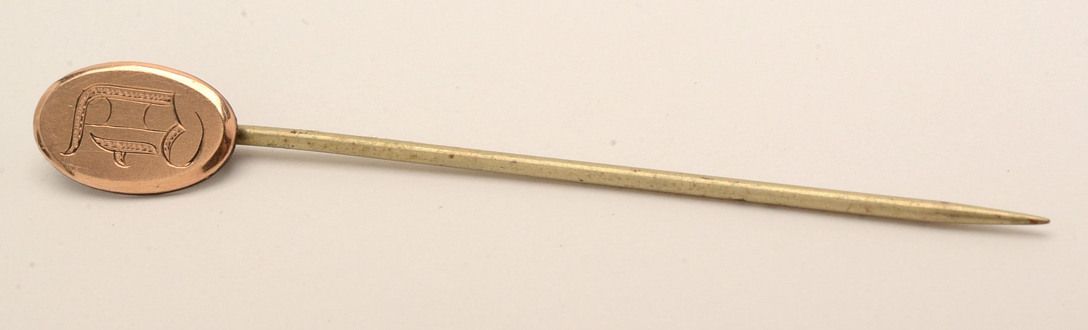 10K and 14K Gold Stick Pins with Carved Agate Cameo