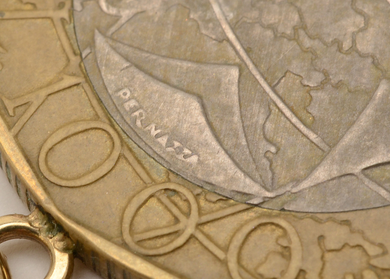 1997 Italian 1000 Lire Coin Pendant on 14K Yellow Gold Bail