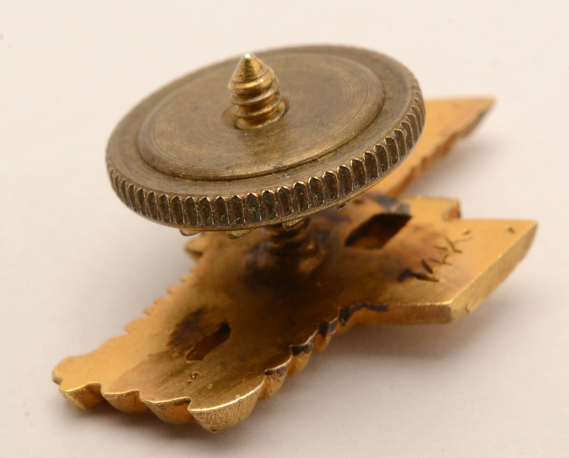 Acme-Newport Steel 14K Yellow Gold Diamond Service Pin