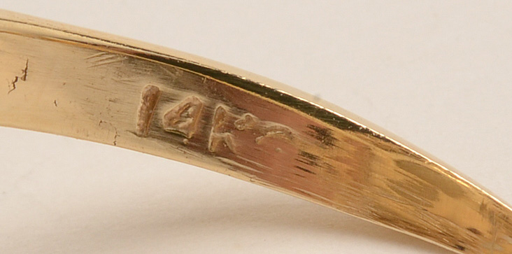 14K Yellow Gold Opal Cocktail Ring