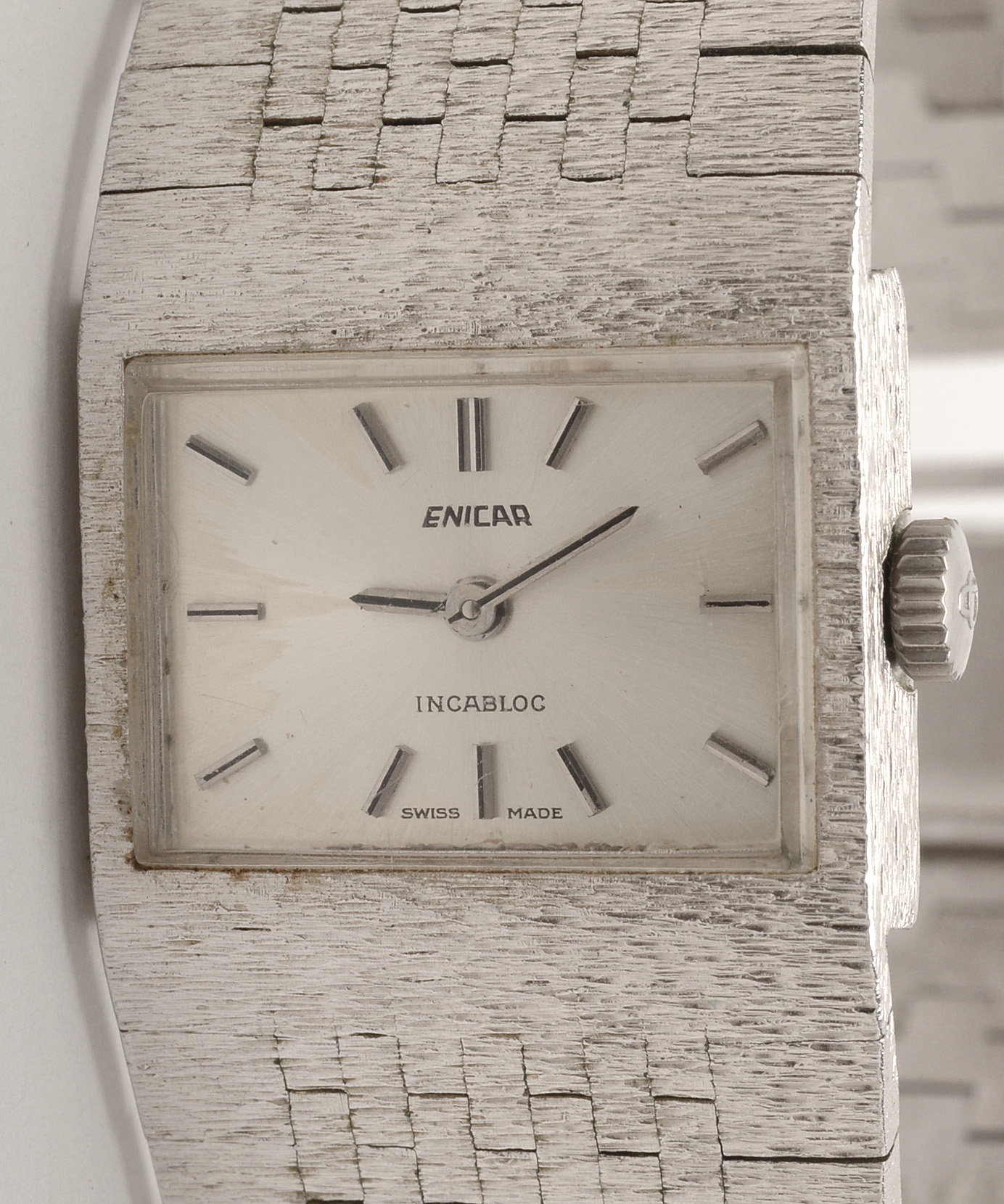 Enicar White Gold Plated Watch