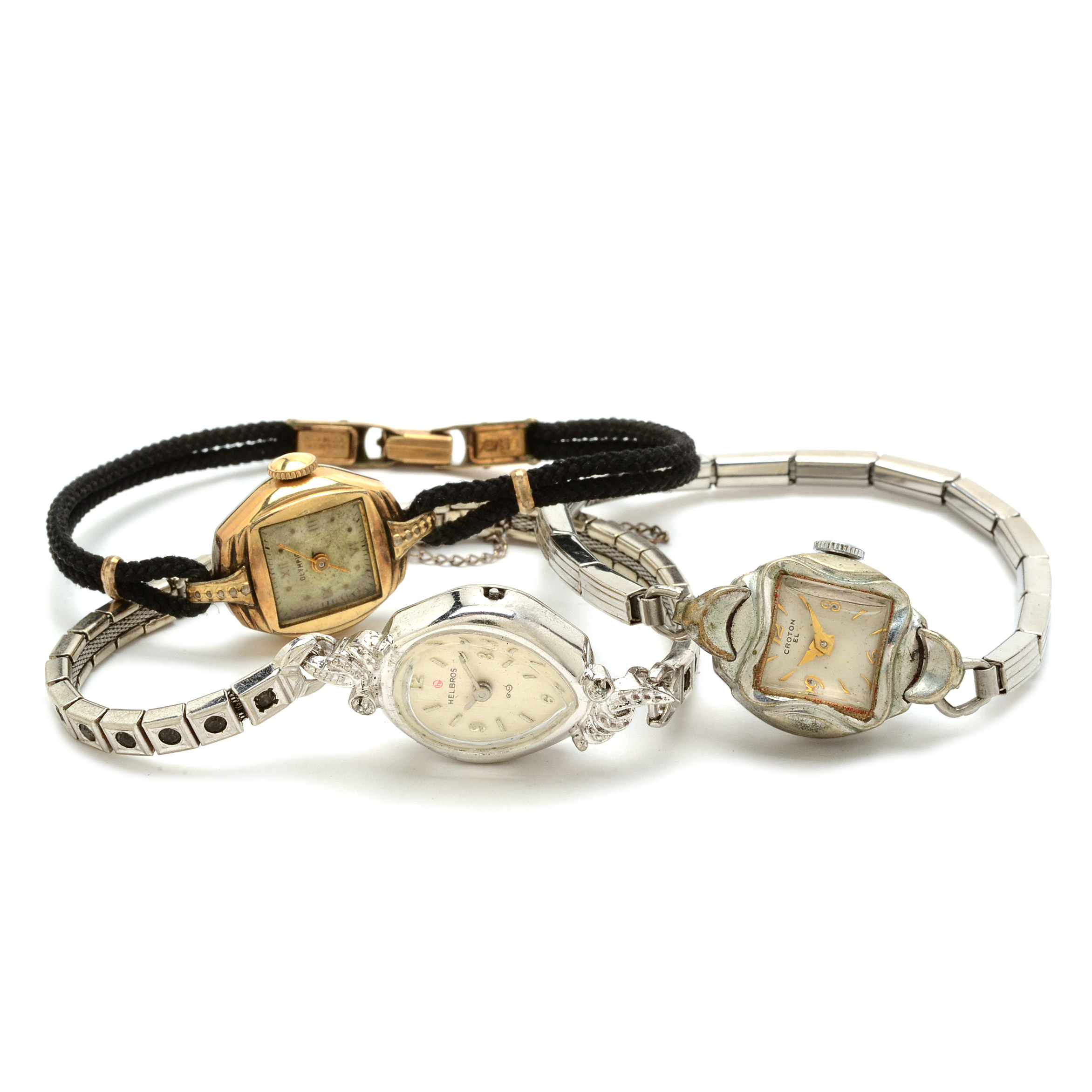 Vintage Watches Including Helbros Diamond Watch