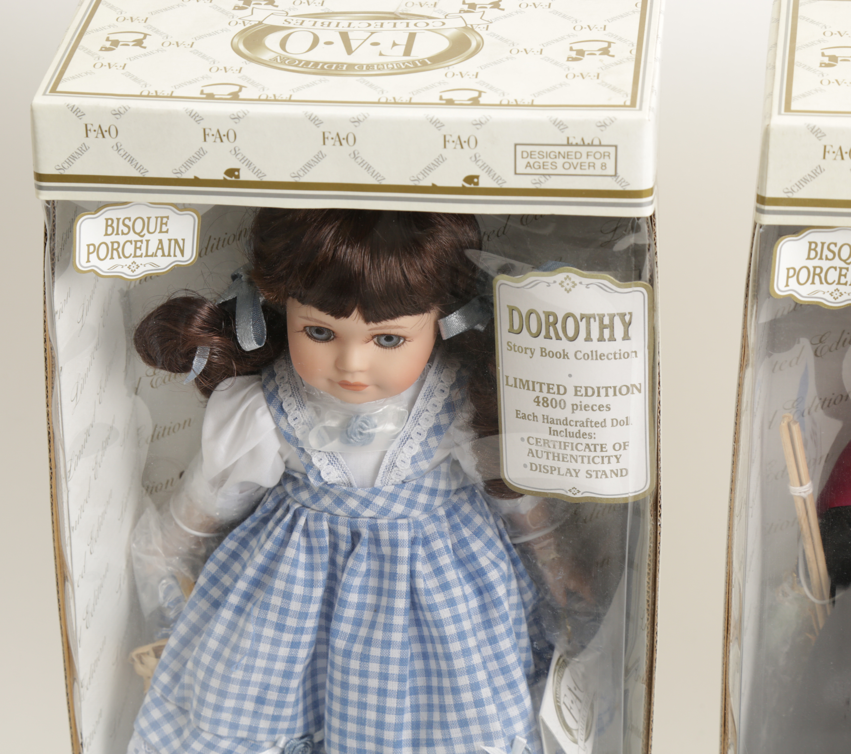 Dorothy and Wicked Witch Limited Edition "Wizard of Oz" Dolls by FAO Schwartz