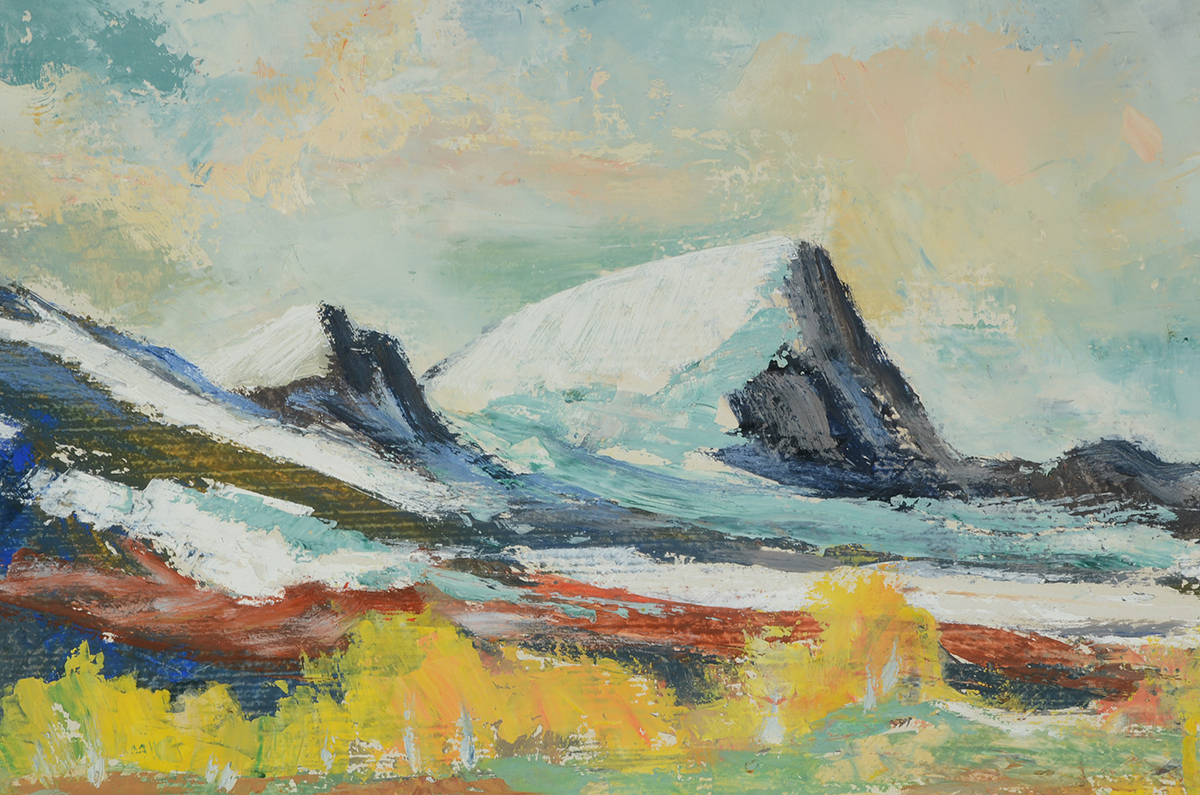 Original Oil Painting on Board "Skarvarna Tänndalen"