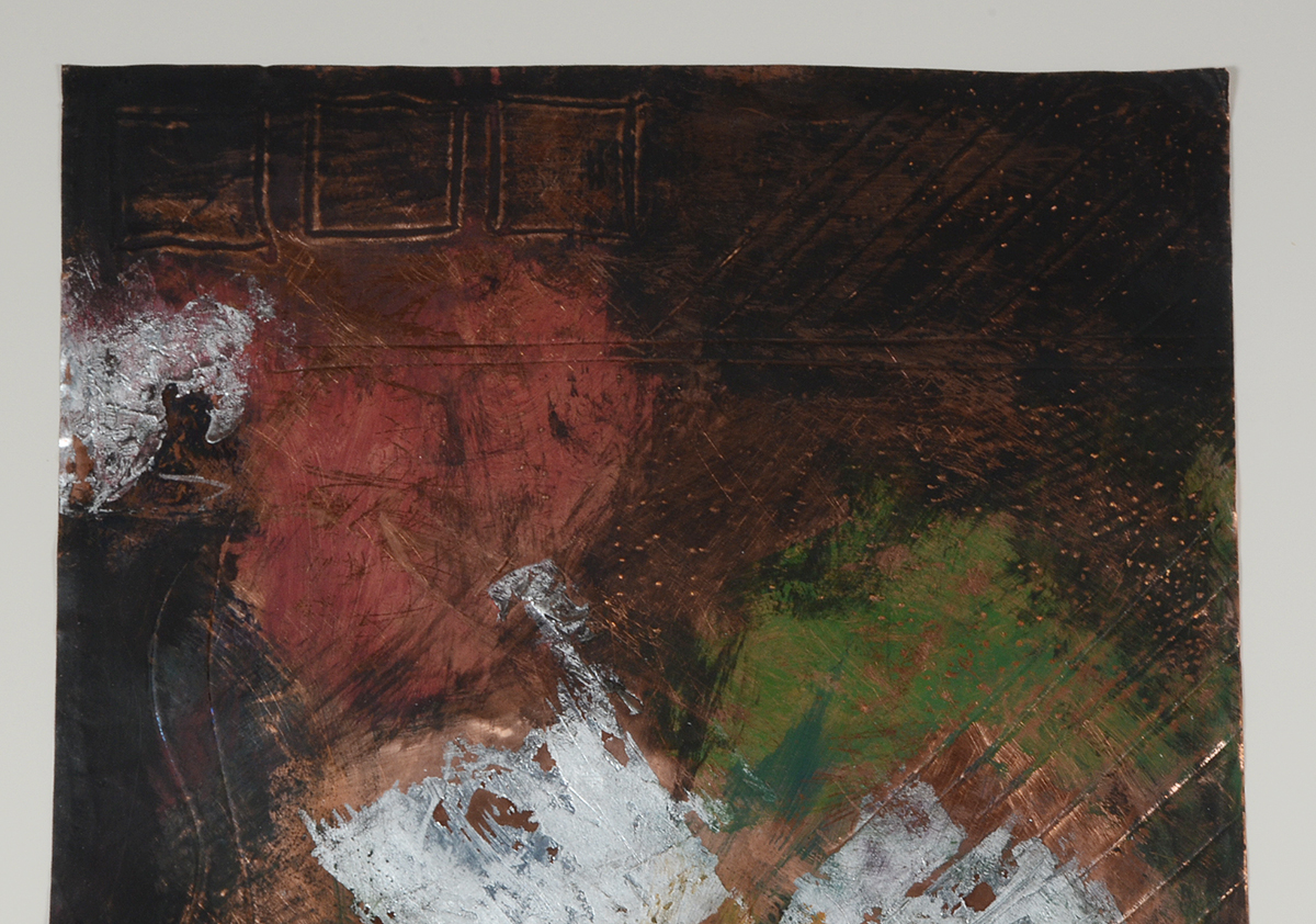 Ursula Brenner Original Abstract Diptych on Copper