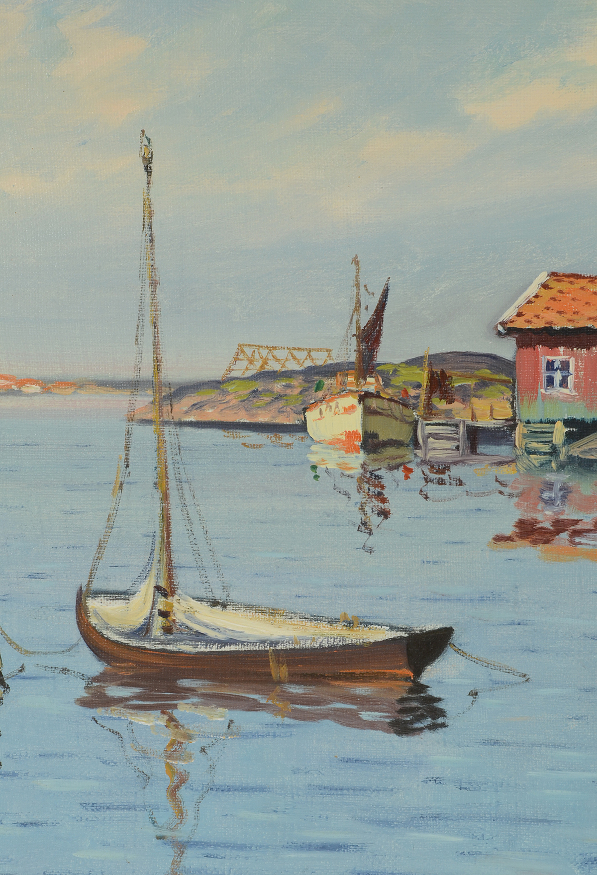 A. Nilsson Original Vintage Oil Painting on Canvas