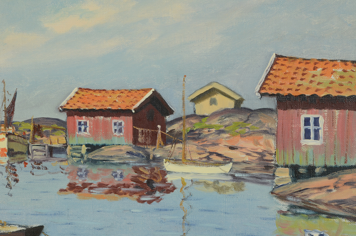 A. Nilsson Original Vintage Oil Painting on Canvas