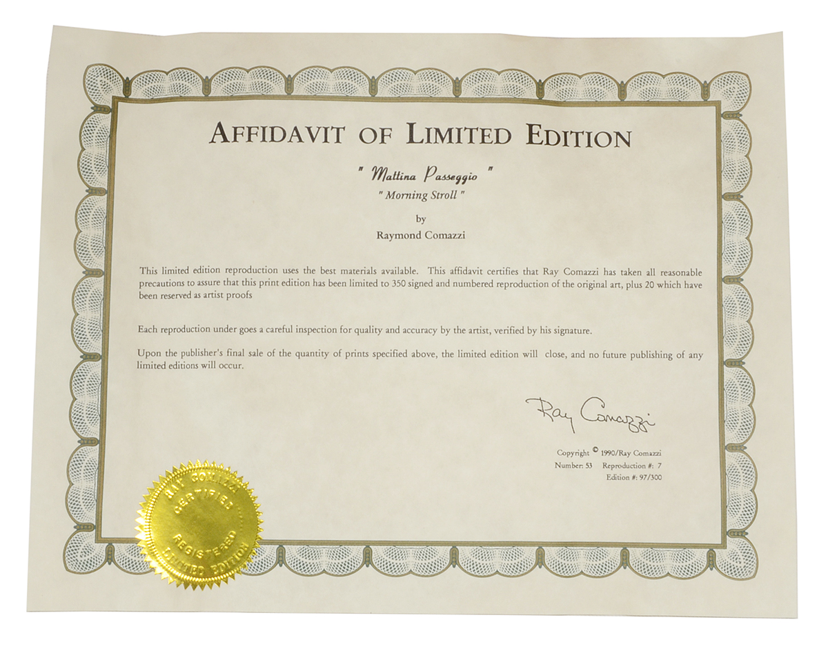 Ray Comazzi Signed Limited Edition Offset Lithograph