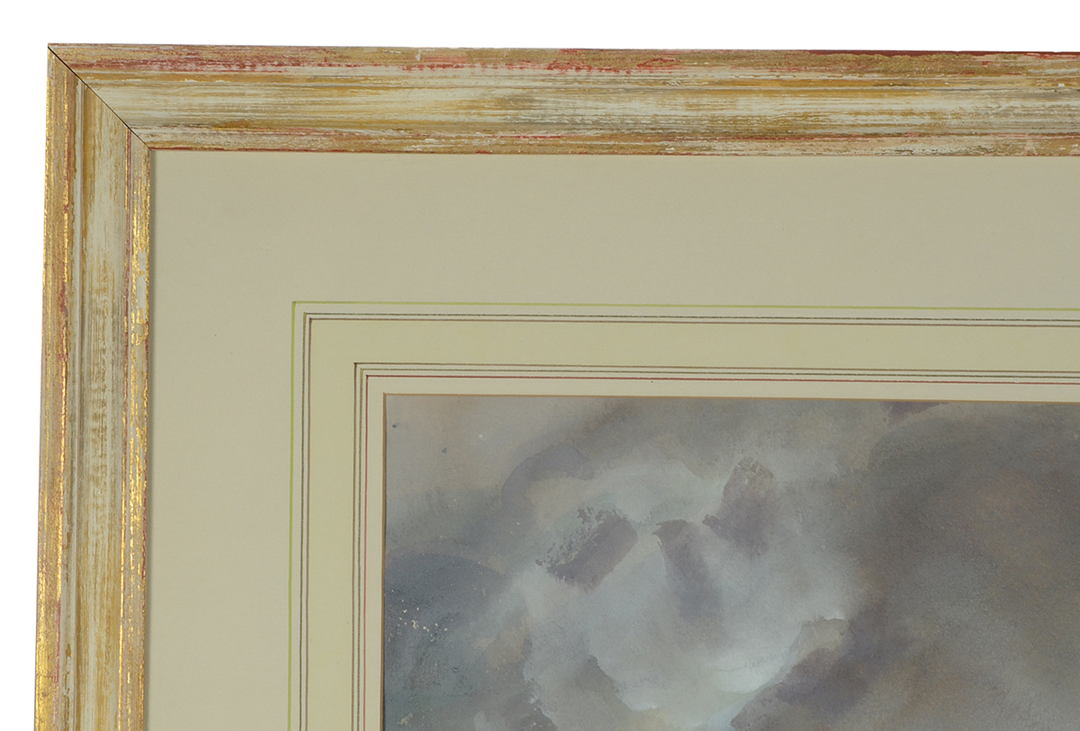 Carl Zimmerman Original Large Watercolor of a Rural Landscape