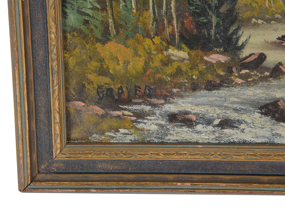 Grover Original Oil on Academy Board Landscape Painting