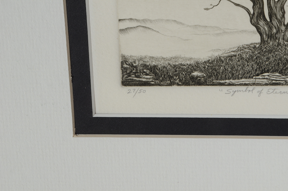 Max Standley Signed Limited Edition Etching "Symbol of Eternity"