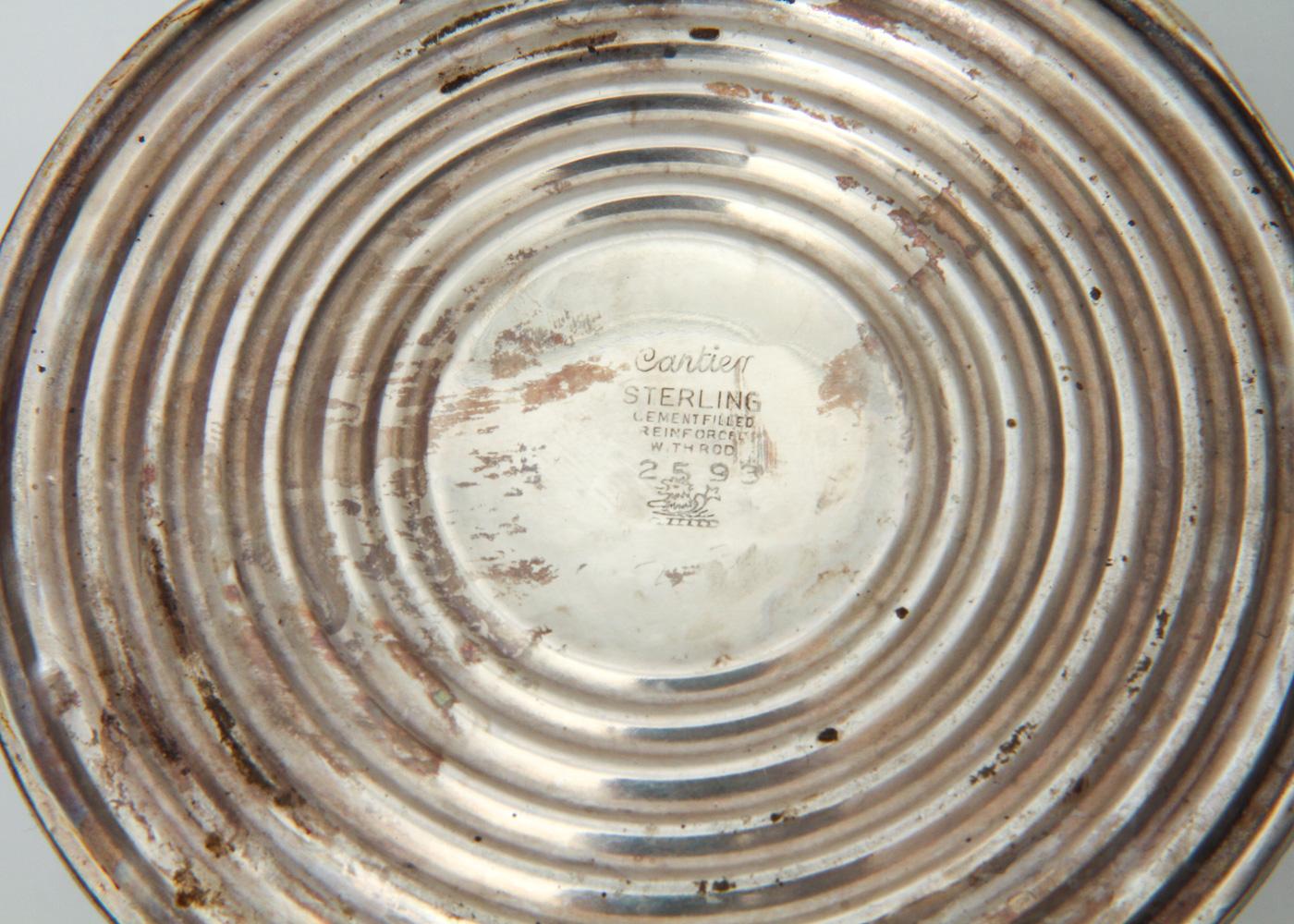 Vintage Cartier and La Pierre Weighted Sterling Silver Candlesticks