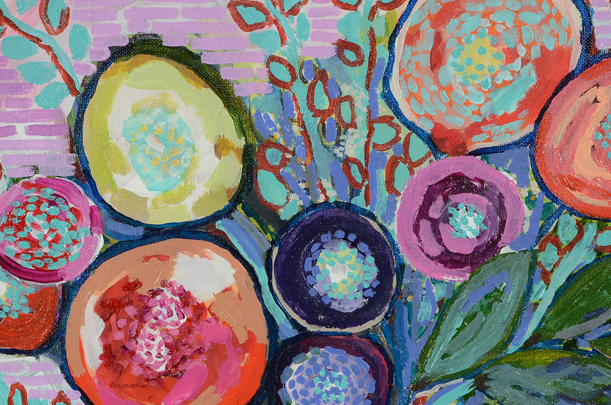 Kaitlin Roberts Original 2017 Contemporary Floral Acrylic on Canvas