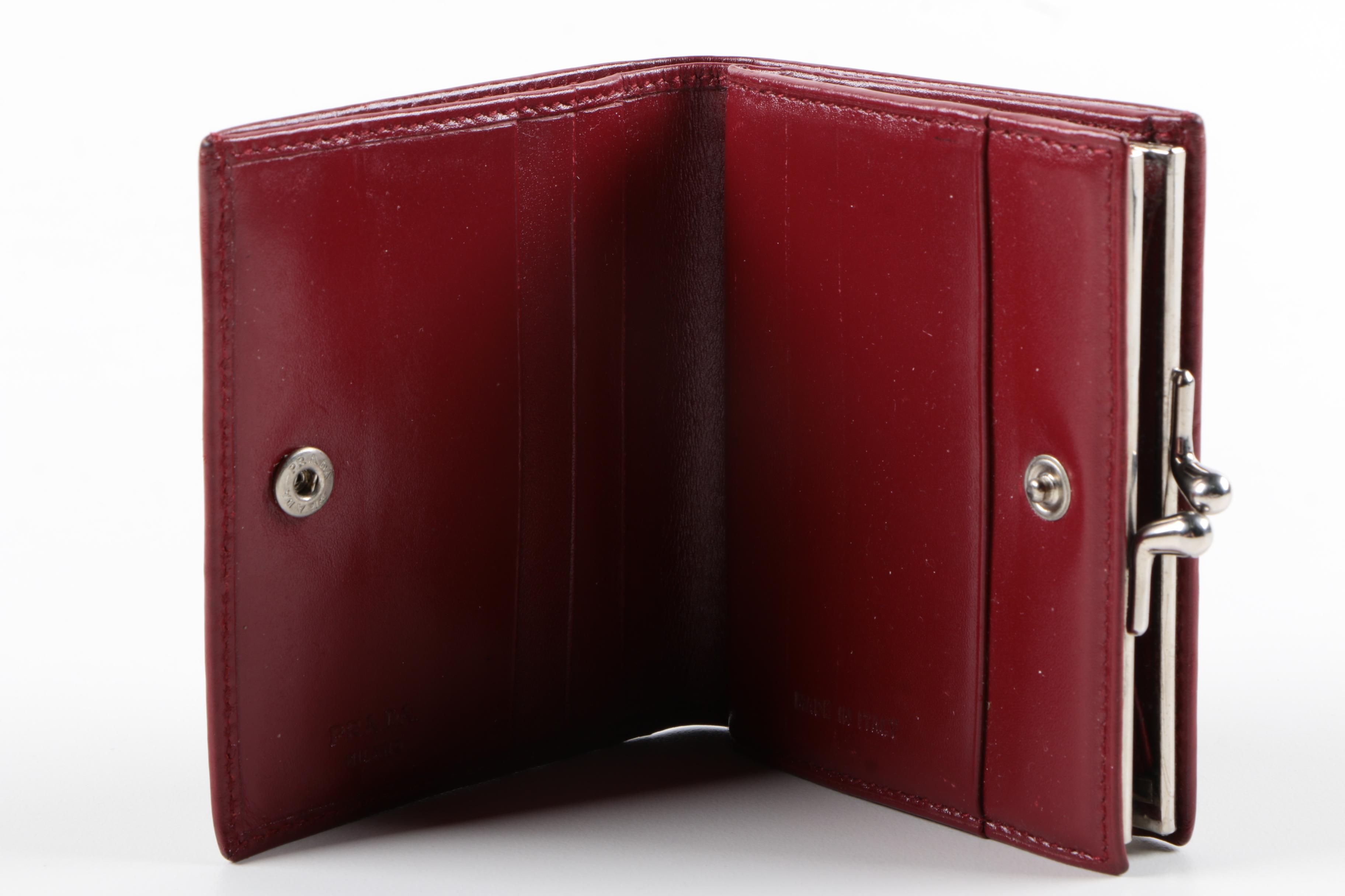 Prada Red Leather Wallet