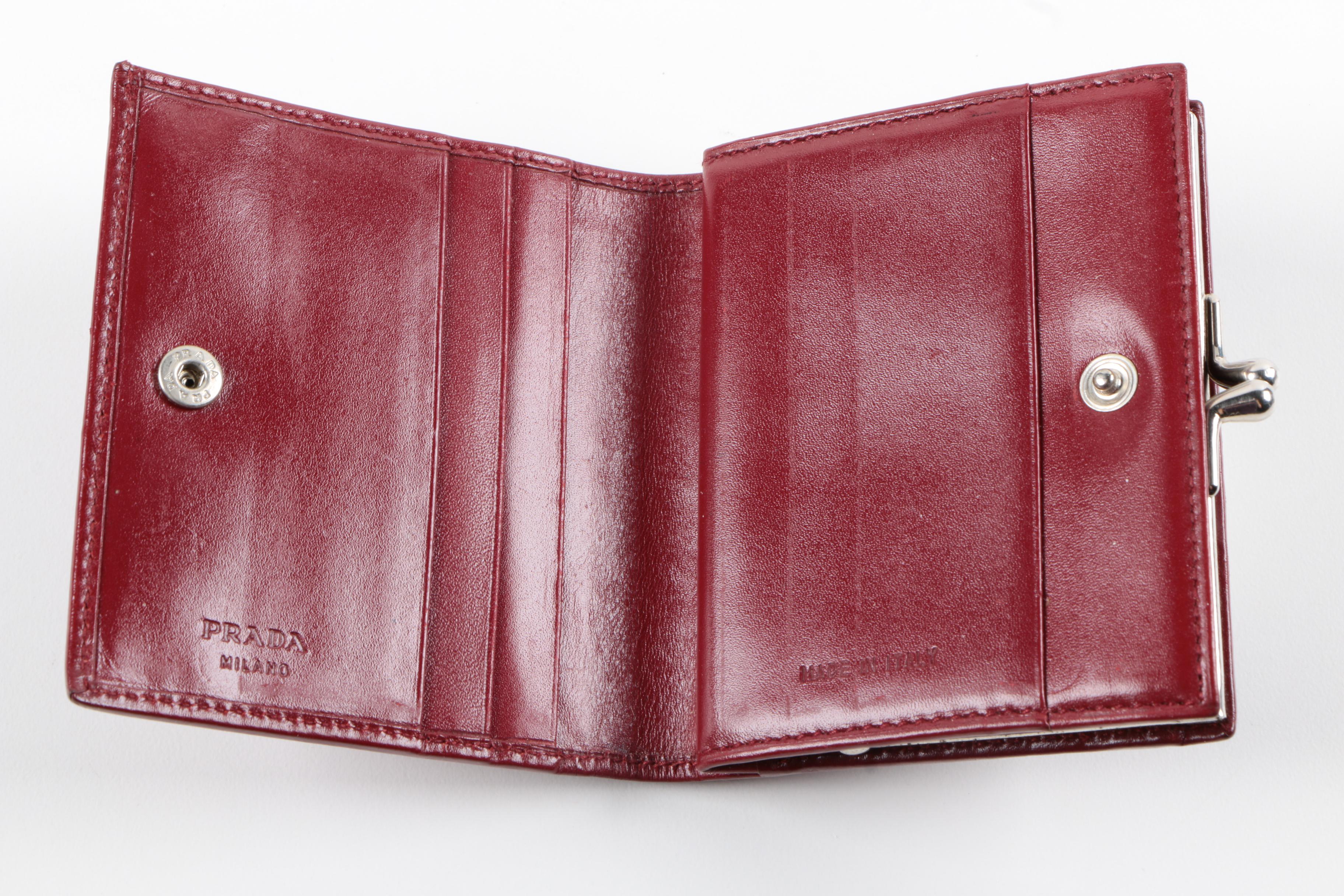 Prada Red Leather Wallet