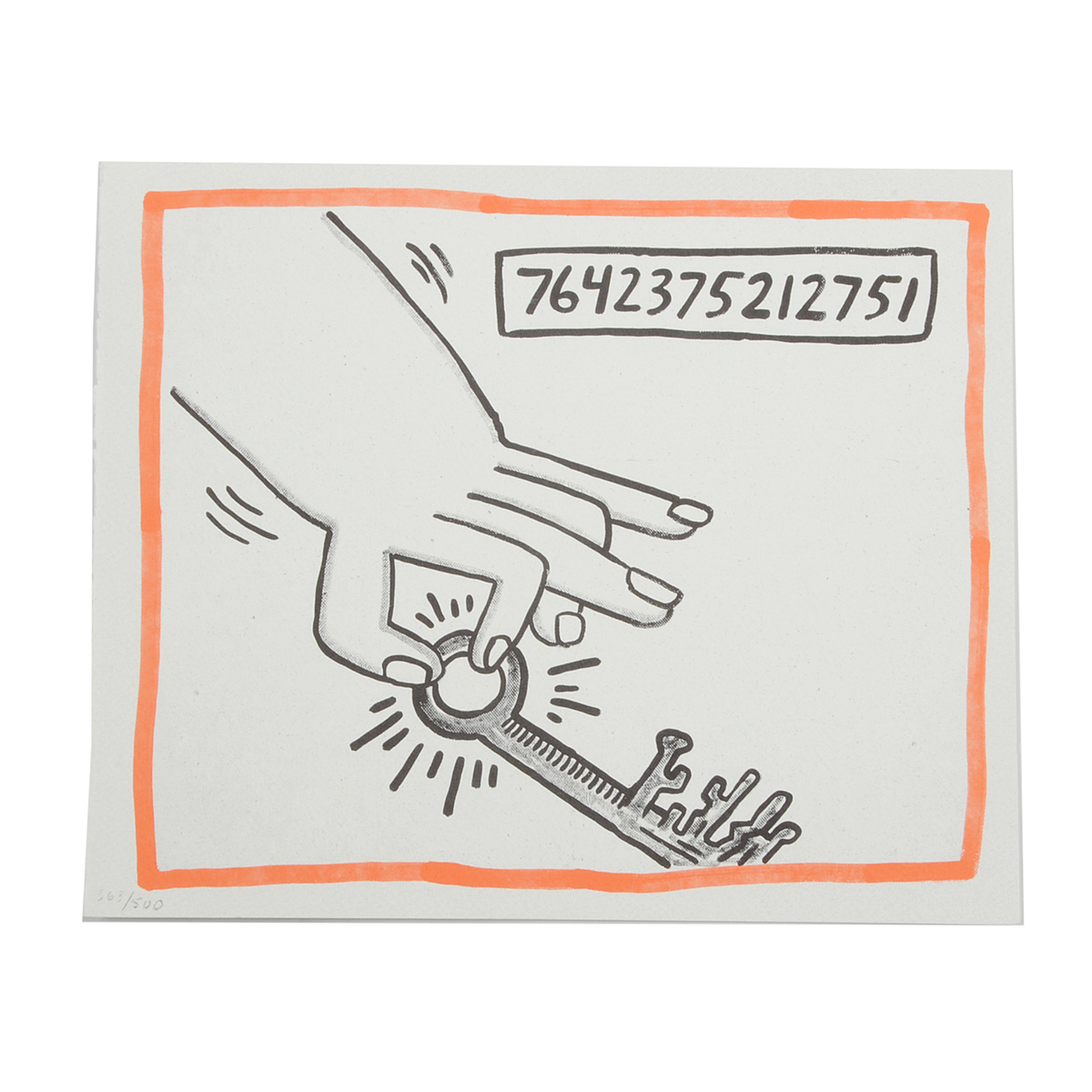 Keith Haring Limited Edition Print from "Against All Odds: 20 Drawings"
