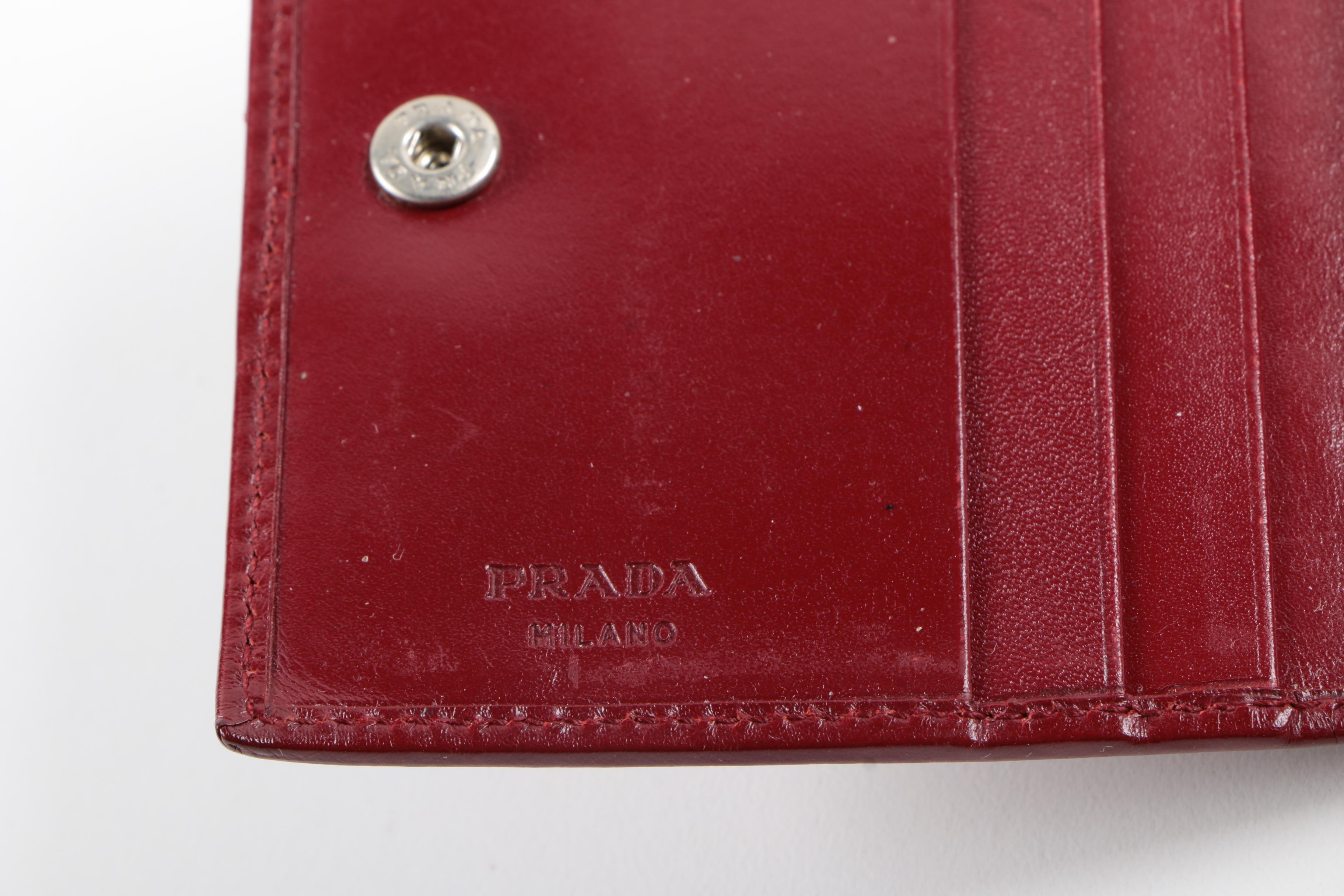 Prada Red Leather Wallet