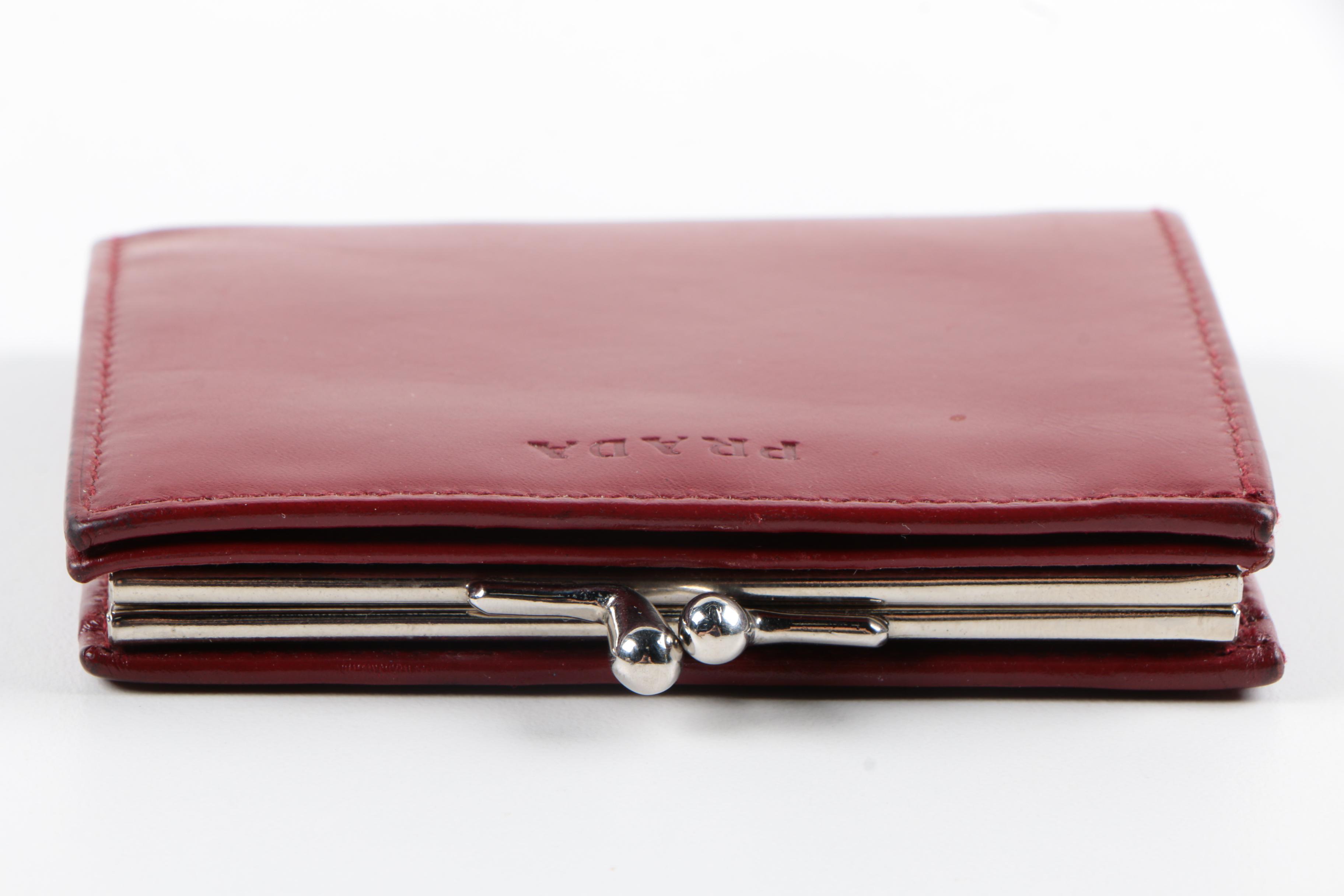 Prada Red Leather Wallet