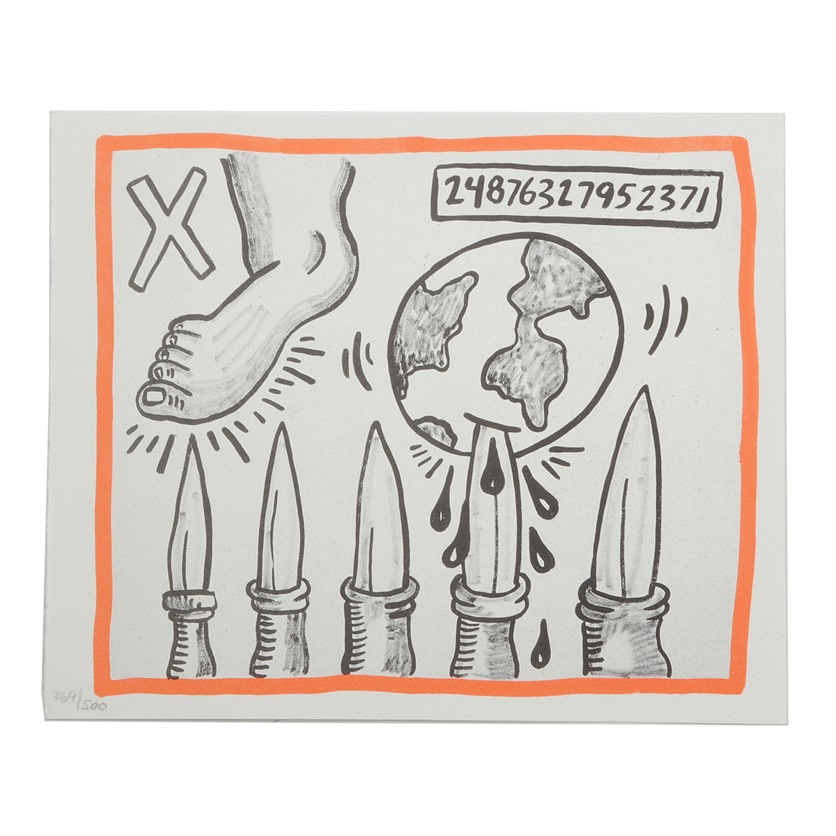Keith Haring Limited Edition Print from "Against All Odds: 20 Drawings"