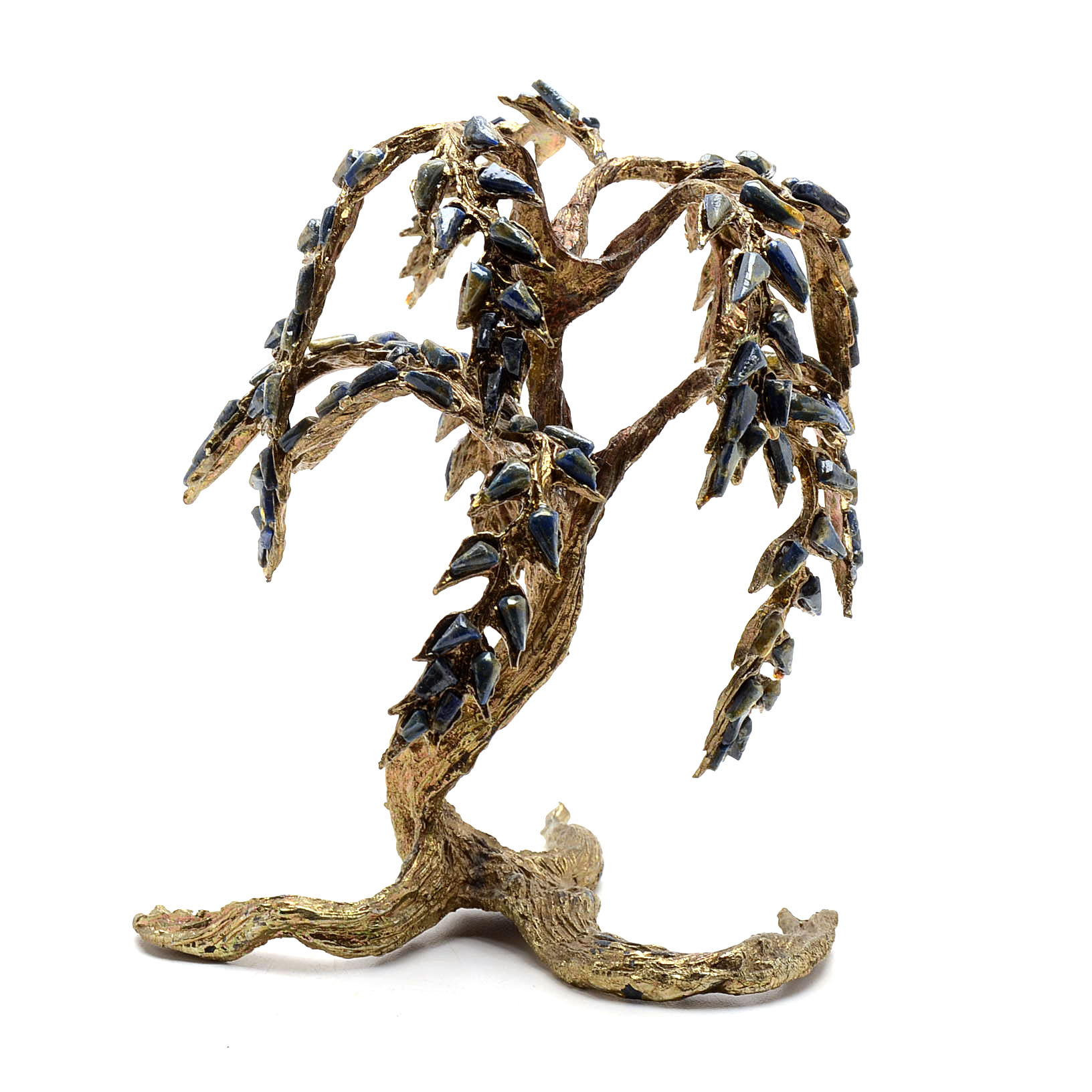 Bronze and Lapis Tree Sculpture