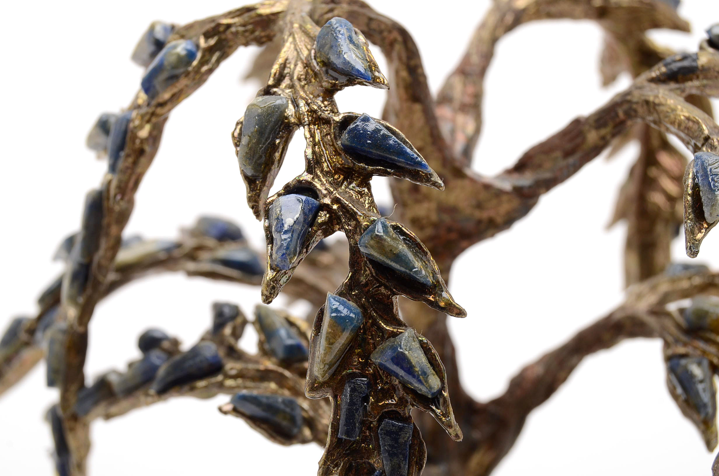 Bronze and Lapis Tree Sculpture