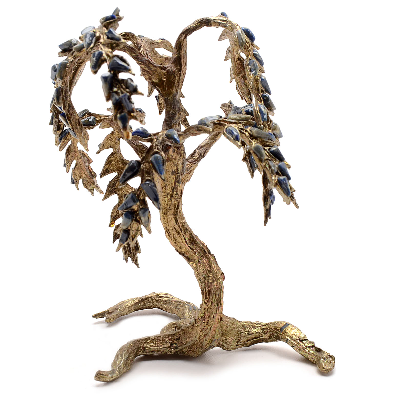 Bronze and Lapis Tree Sculpture