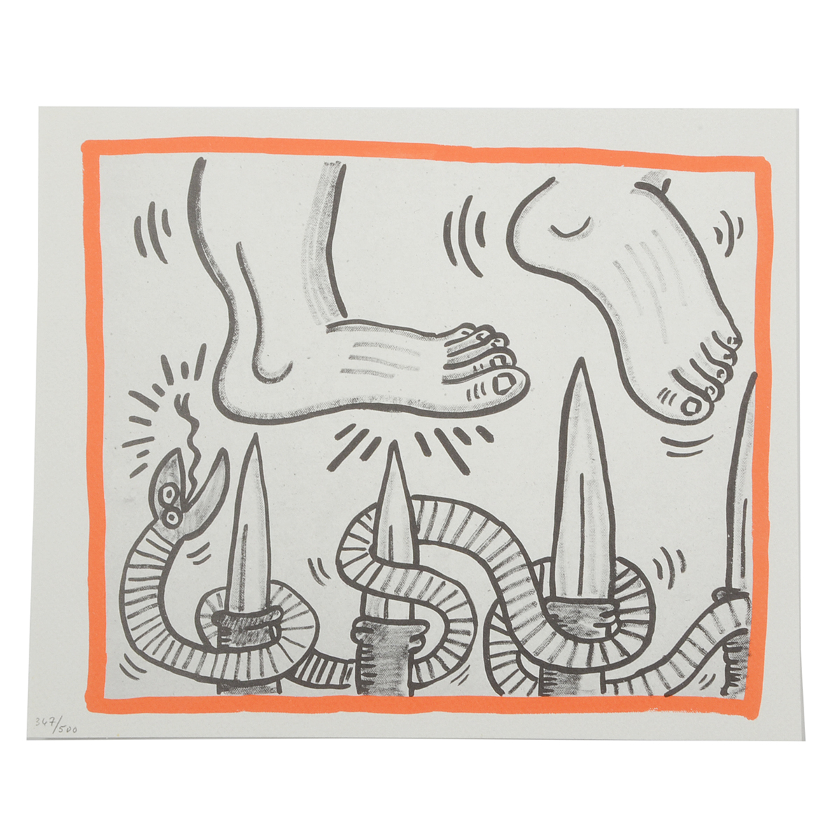 Keith Haring Limited Edition Print from "Against All Odds: 20 Drawings"