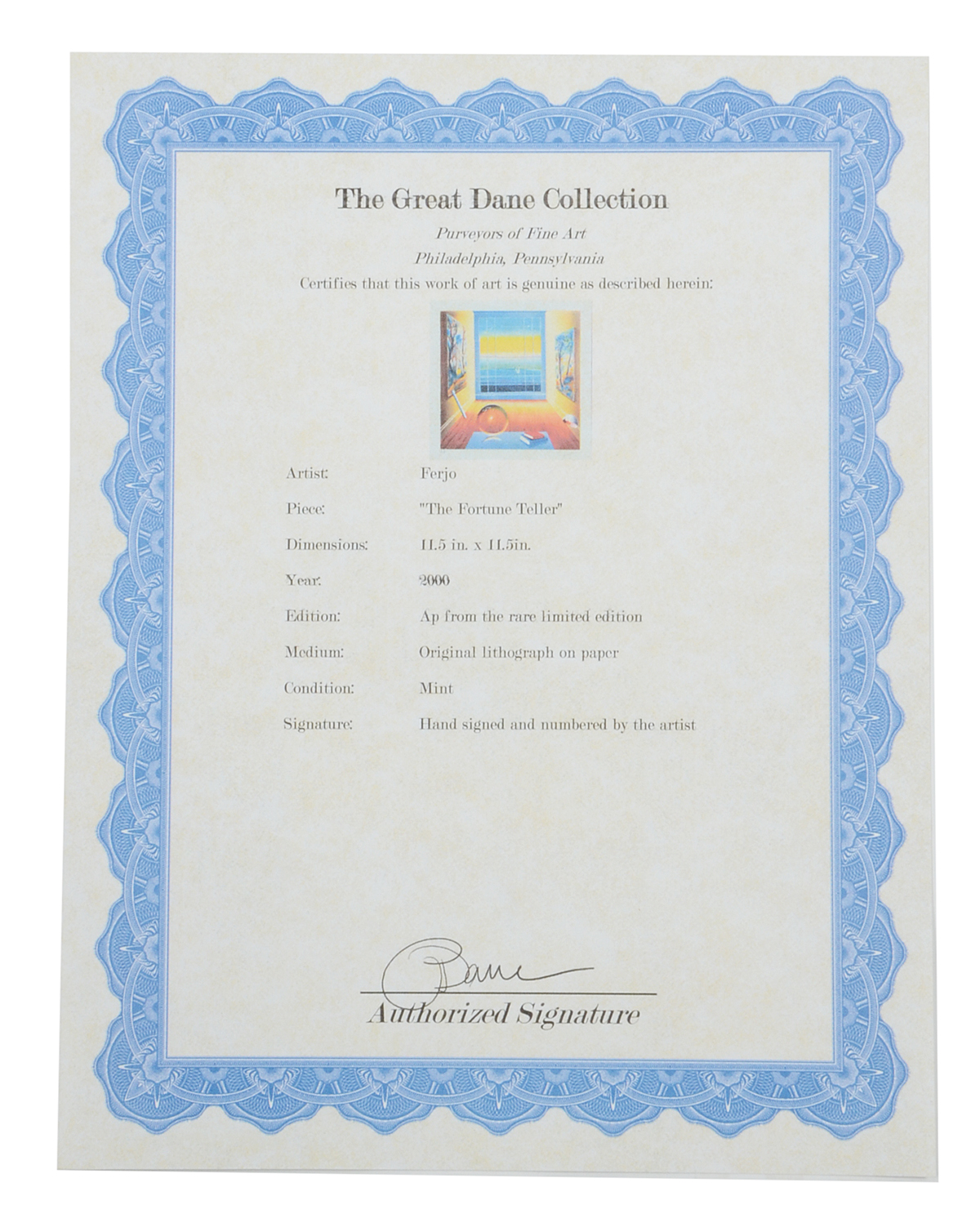 Ferjo Signed Artist's Proof Hand-Pulled Lithograph "The Fortune Teller"