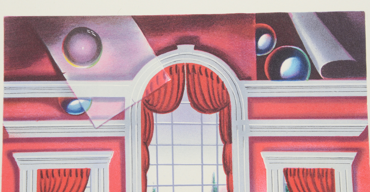 Ferjo Signed Artist's Proof Hand-Pulled Lithograph "Red Room"