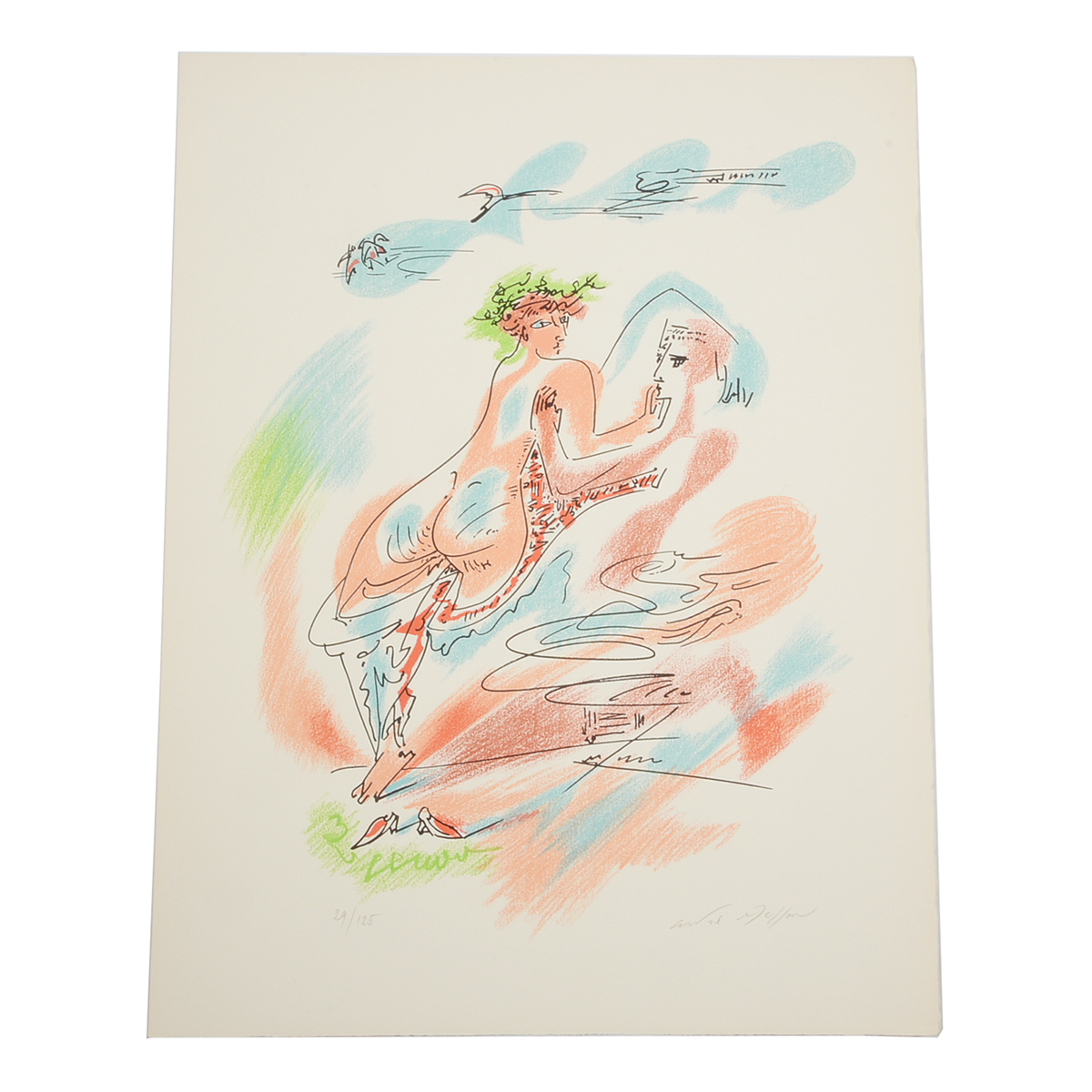 André Masson Signed Limited Edition Lithograph "Cupid and Psyche"