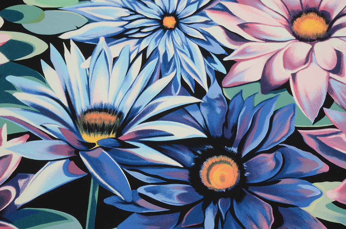 Lowell Nesbitt 1981 Signed Limited Edition Serigraph "Water Lilies"