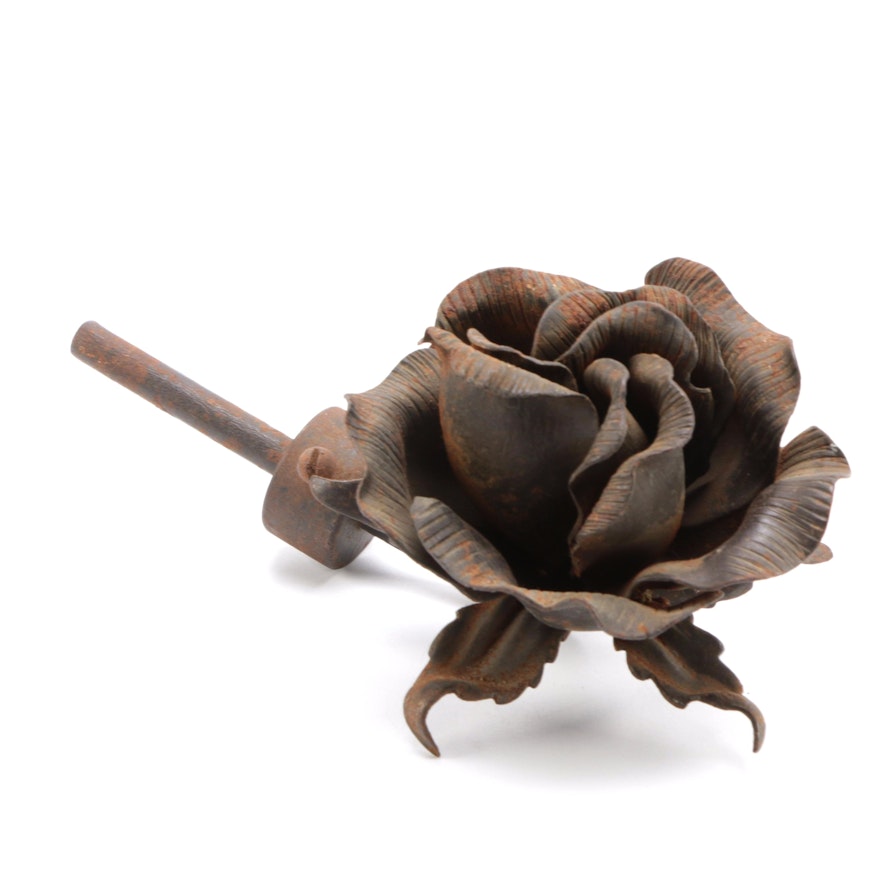 Iron Rose Sculpture