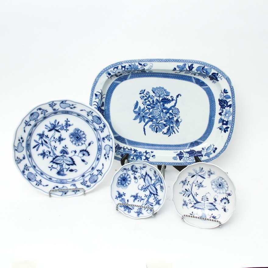 Collection of Meissen Tableware including "Blue Danube"