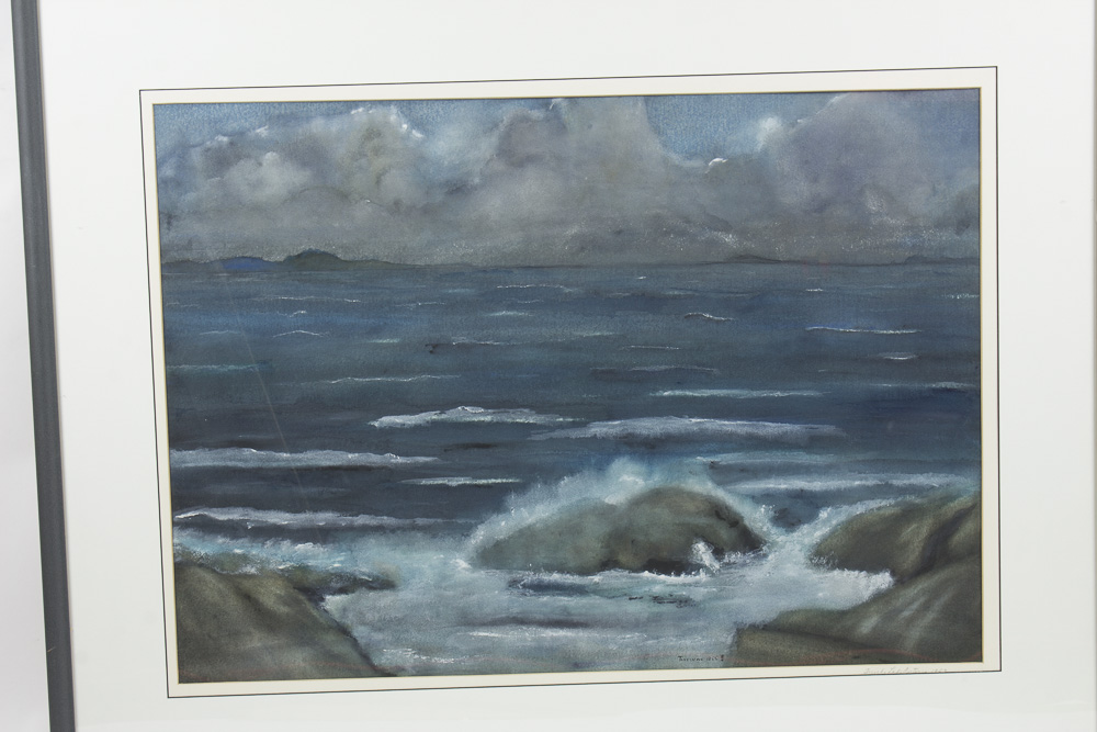 Teveluwe 1955 Watercolor Painting on Paper "Quirke Lake, Ontario 1953"