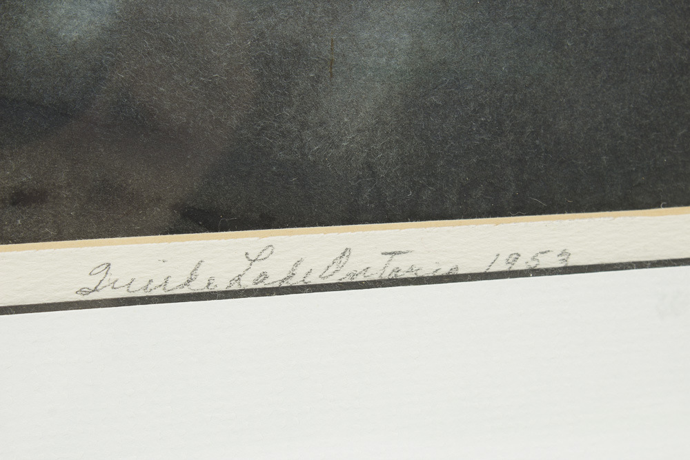 Teveluwe 1955 Watercolor Painting on Paper "Quirke Lake, Ontario 1953"